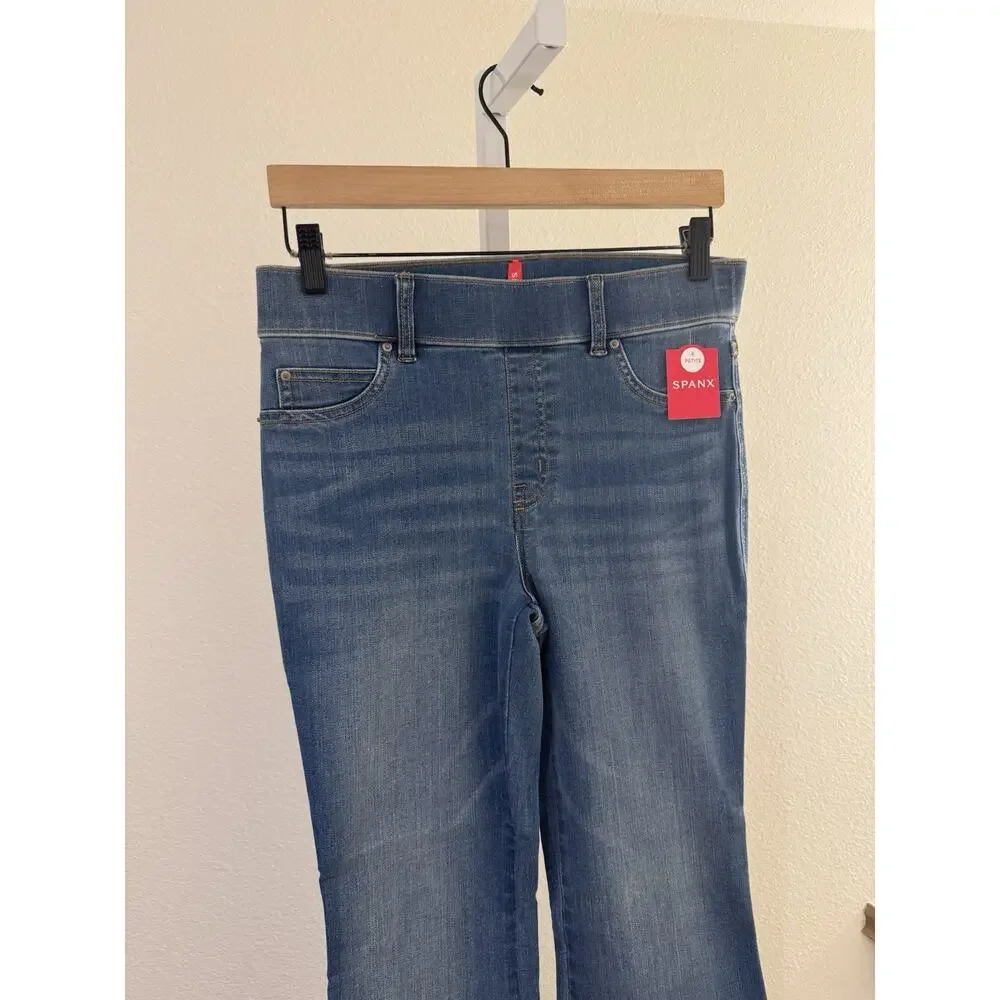 Spanx Flare Jeans Vintage Indigo 20456Q Petite Size M NWT